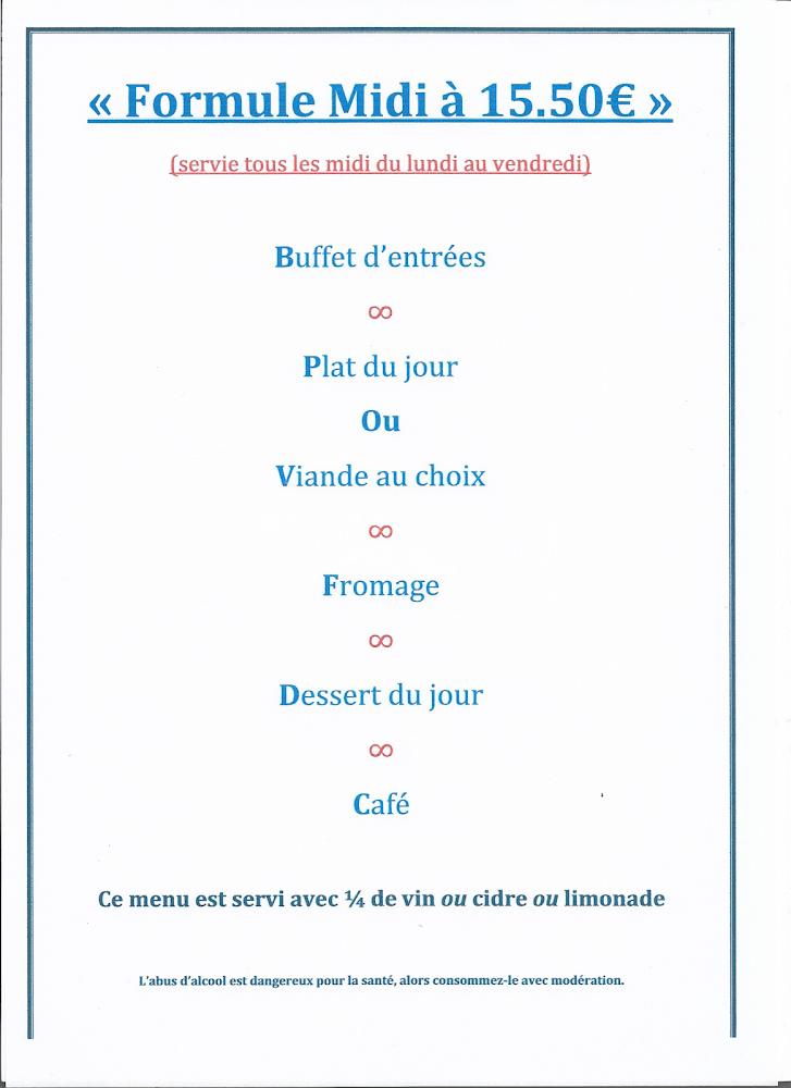 Le Belem restaurant - Menu Image 1