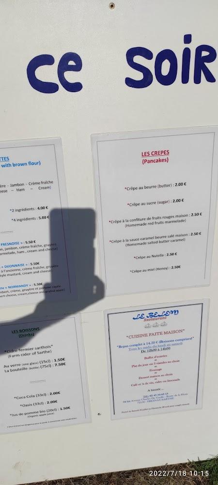 Le Belem restaurant - Menu Image 3